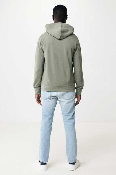 IQONIQ Abisko recycled cotton zip through hoodie - Heather Green / XXXL