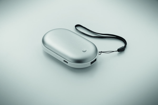 Aluminium electric hand warmer Mukava - Matt Silver