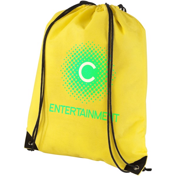 Evergreen non-woven drawstring bag 5L - Yellow