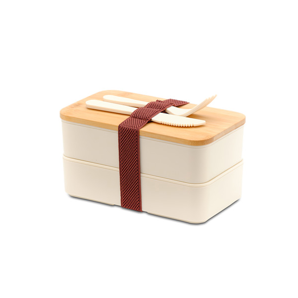 Machico double lunch box - Beige