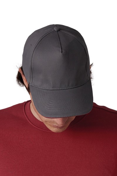 Sandwich Peak Cap - 5 Panels - White / Navy