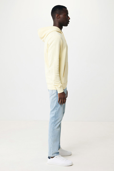 Lehká mikina s kapucí Iqoniq Rila z recykl. bavlny - Cream Yellow / XS