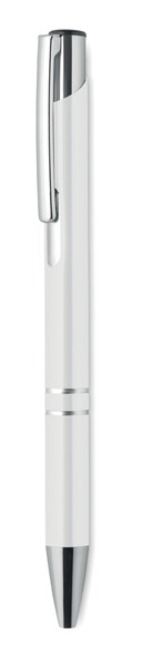 Bern ballpoint pen made of recycled aluminium with blue ink - White