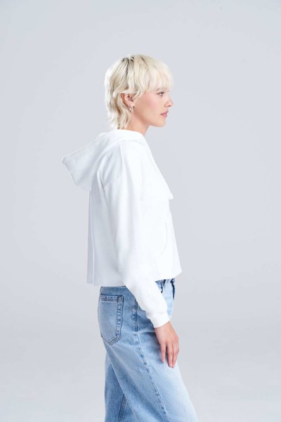 Women's Cropped Hoodie - Arctic White / XXS
