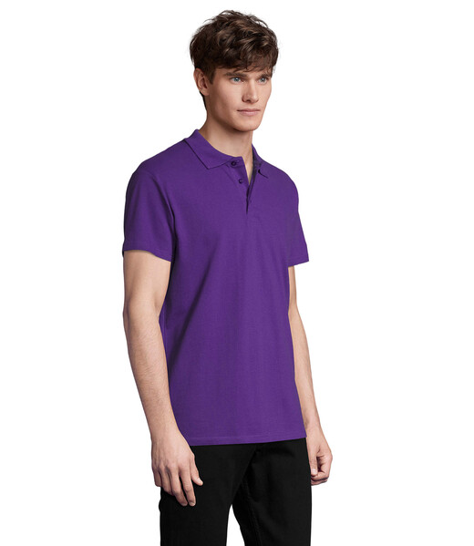 SPRING II  Polo homen  210g - Roxo EscuroL