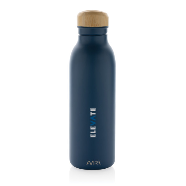 Bouteille d'eau 600ml en acier Avira Alcor RCS - Bleu Marine