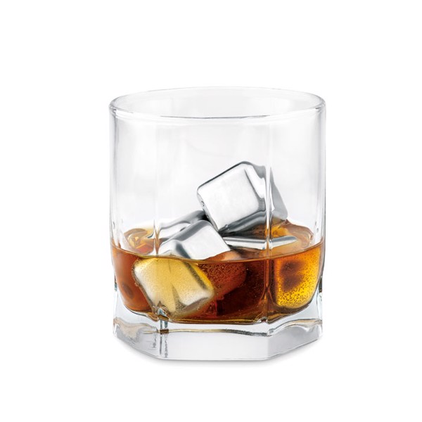 MB - Set of 4 SS ice cubes in pouch Icy