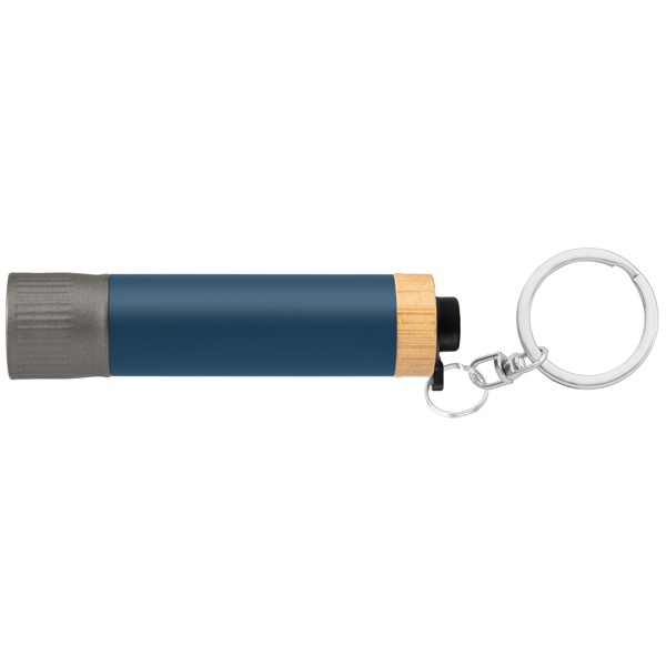 Lampe de poche porte-clés Reborn en aluminium recyclé - Bleu marine / Colourjet
