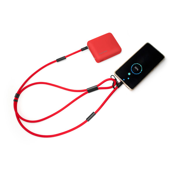 Rychlonabíjecí datový kabel s lanyardem UC062 - WHITE
