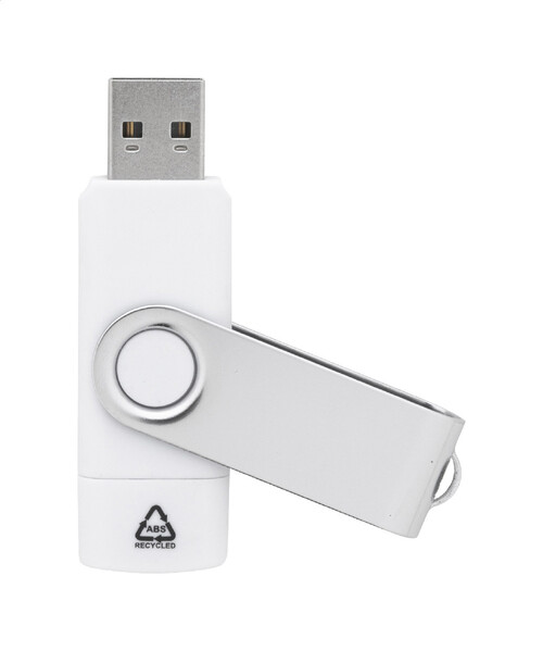 Pendrive USB OTG RABS TwistDrive Plus - Biały / 16 GB