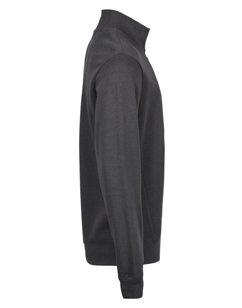 Ribbed Interlock Half Zip - Dark Grey / M
