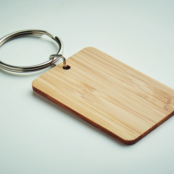 Porta-chaves rectangular bambu Angleboo