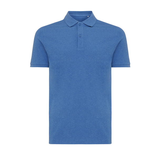 Polo tričko IQONIQ Yosemite z recykl. bavlny - Heather Blue / S