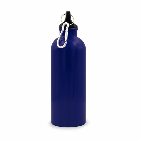Sports bottle 500 ml with carabiner clip | Brenda - navy blue