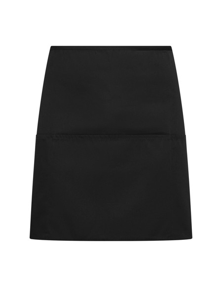 Half apron with large pocket - Black