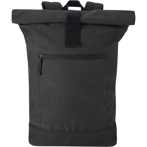 Recanvas 14” GRS recycelter Rolltop-Rucksack 16L - schwarz