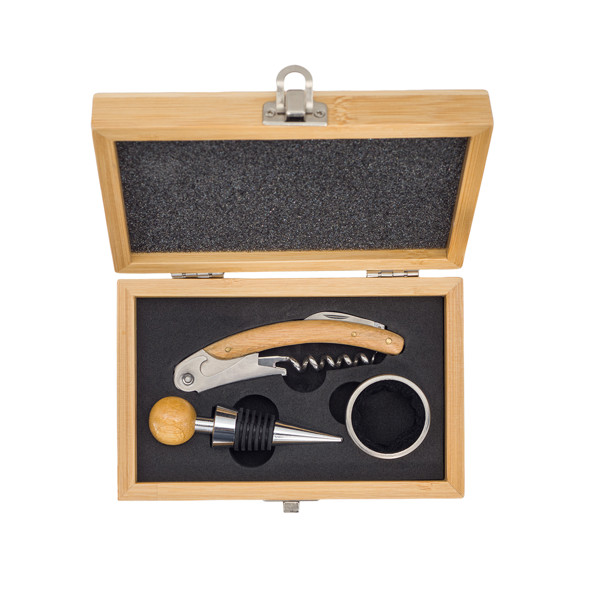 Sommelier Bamboo wine box set