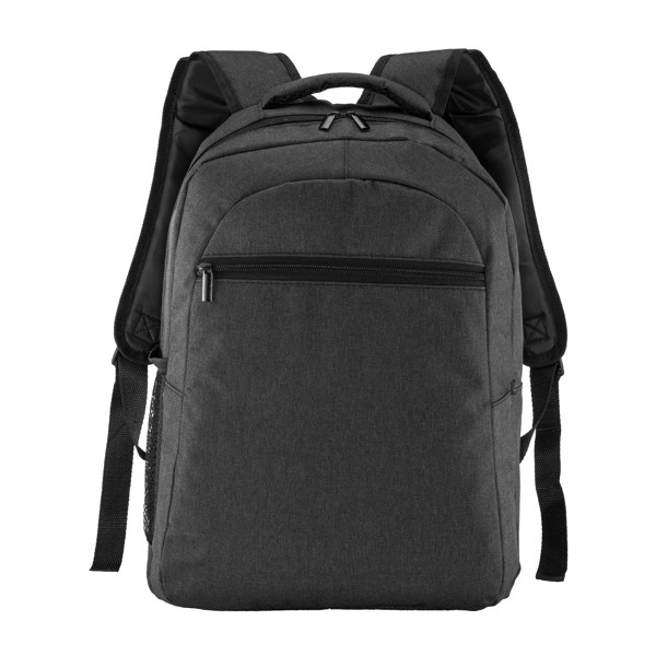 Zaino Porta Pc In Poliestere Melange - Grigio / Nero