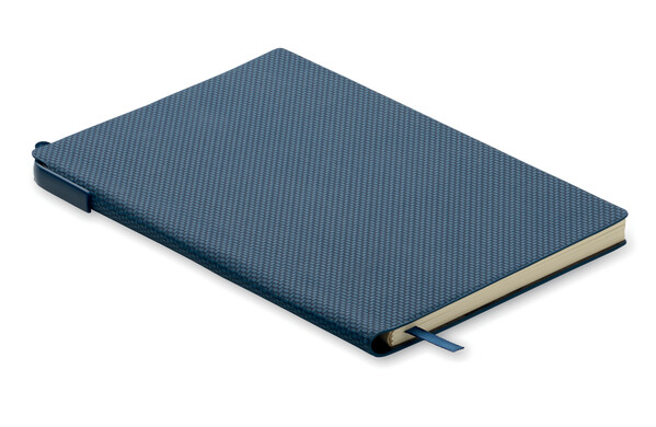 Cahier A5 en PU avec stylo Nota - Bleu Marine