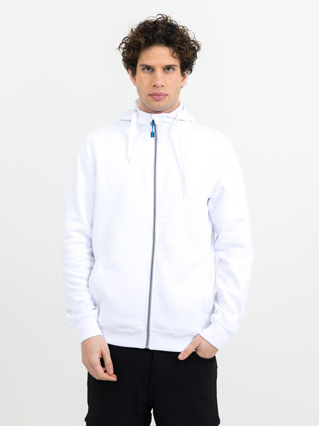 Printer Overhead full zip hoody White S