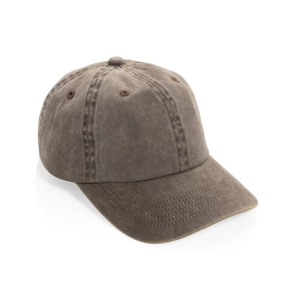 Čepice BEAU AWARE™ 6-panelová z bavlny twill 270 gsm - Hnědá