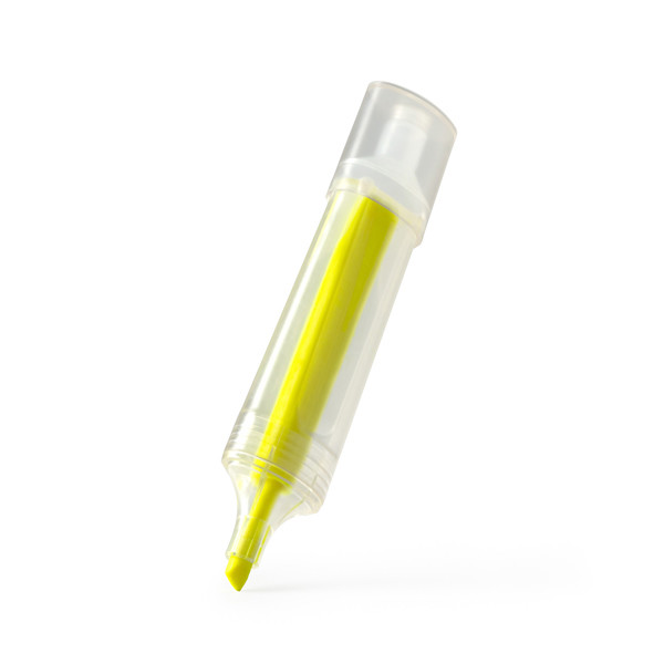 Fluorescent highlighter personalised from recycled RPET plastic translucent