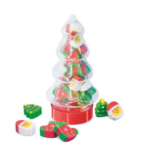 SET DE GOMAS NAVIDEÑO "FIR TREE" - Rojo