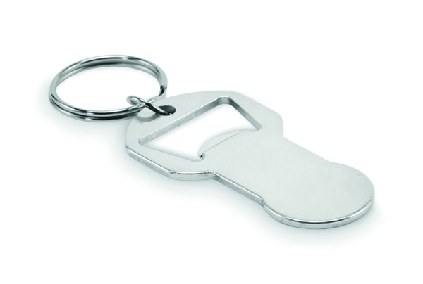 Recycled aluminium bottle opene Clave - Silver