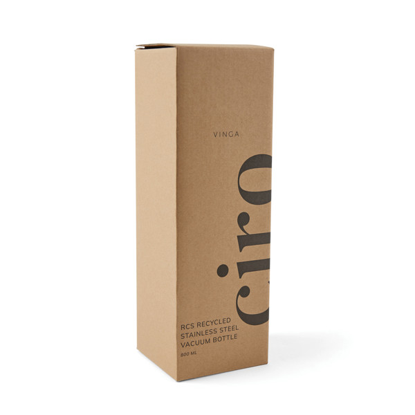 Vinga Ciro vakuumska steklenica, 800 ml, reciklirano jeklo - Siva