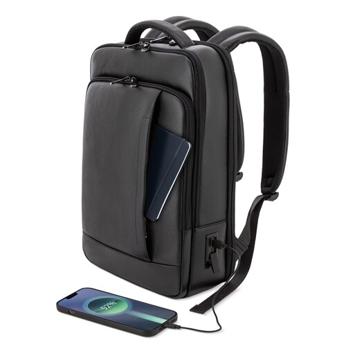 MOCHILA DE PELE PIERRE DELONE "BANKS"