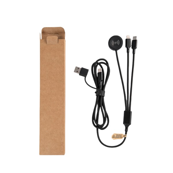 RPET charging cable with watch charger 6in1 UC067