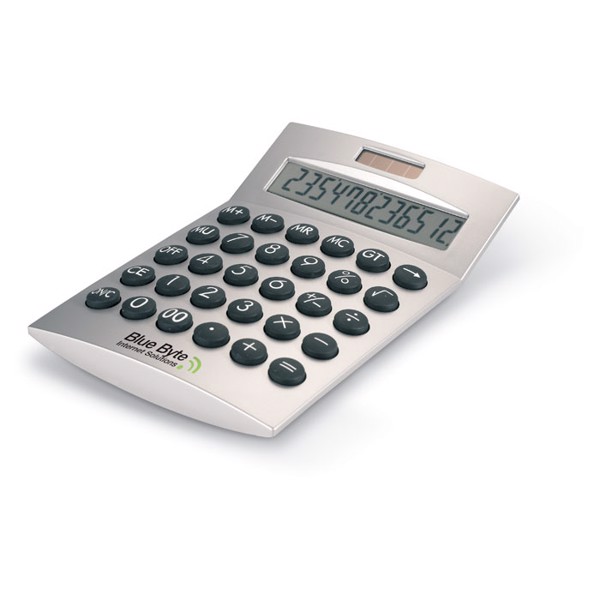 Basics calculator, 12 digits, solar powered