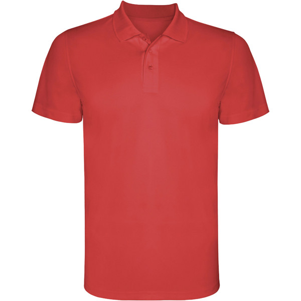 Polo sportiva a maniche corte da uomo Monzha - Rosso / 3XL