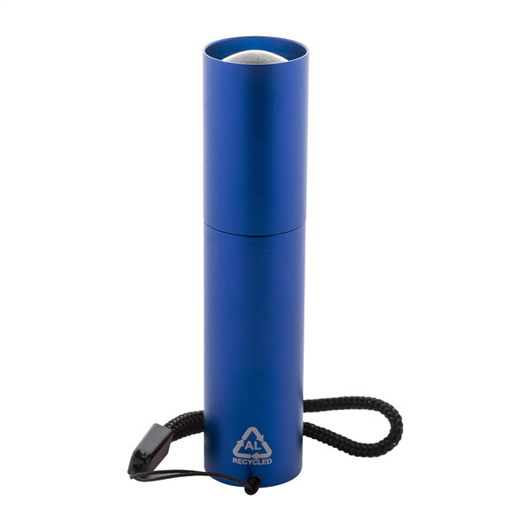 Lampe de poche rechargeable en aluminium recyclé Chargelight Tone - Bleu
