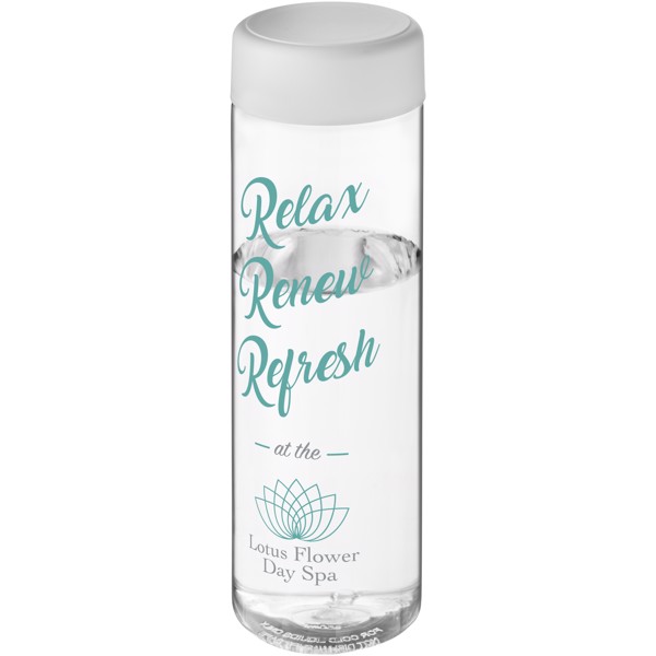 H2O Active® Vibe 850 ml screw cap water bottle - Průhledná / Bílá
