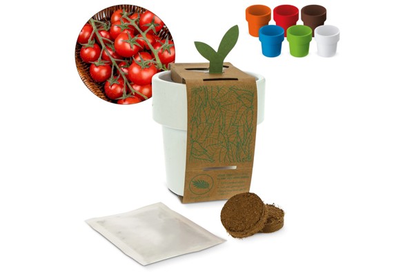 Hot-but-cool cup with cherrytomato - White