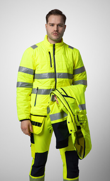 6445 Jacket 3-1 Hi Viz YELLOW/BLACK 4XL