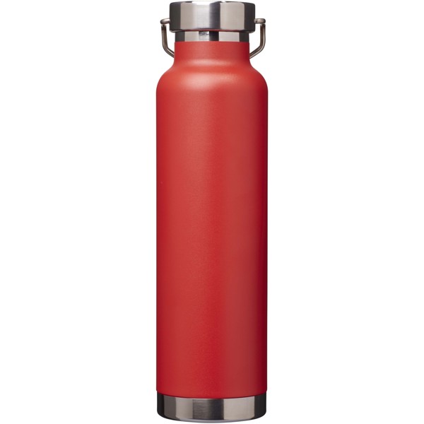 Garrafa de água de aço inoxidável reciclado com isolamento a vácuo de cobre com certificação RCS de 650 ml "Thor" - Vermelho