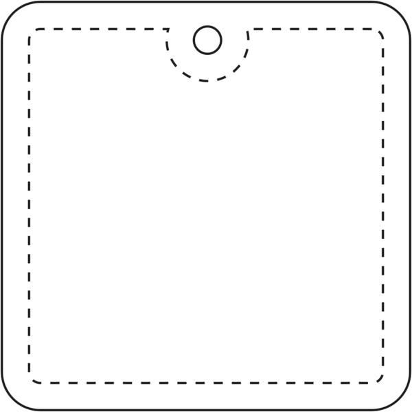 Colgante de PVC reflectante cuadrado H-20 "RFX™" - Blanco