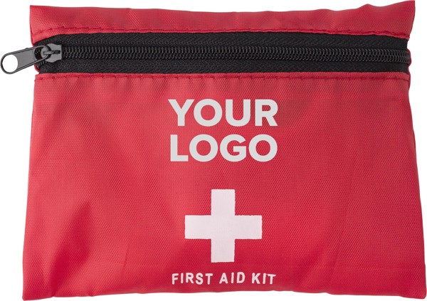 Kit de primeiros socorros em nylon (210D) Rosalina - vermelho