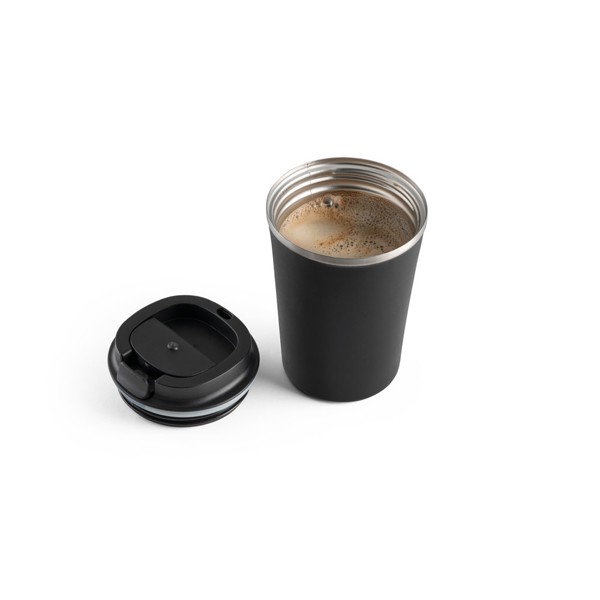PHELPS. Stainless steel and PP travel cup 470 mL - Black
