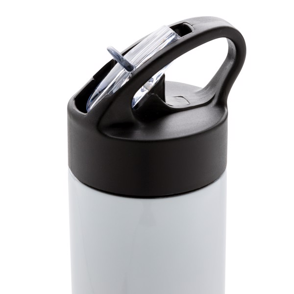 Sport bottle with straw - White