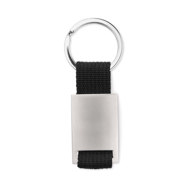 Kovinski obesek za ključe Tech, 90x35 mm - Črna