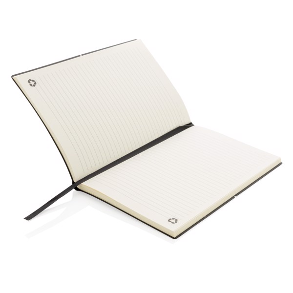A5 GRS recycled leather notebook - Grey