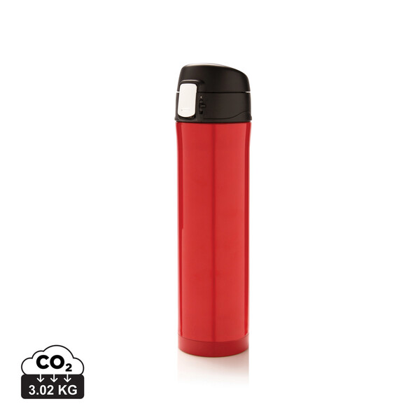 Easy lock vacuum flask - Red / Black