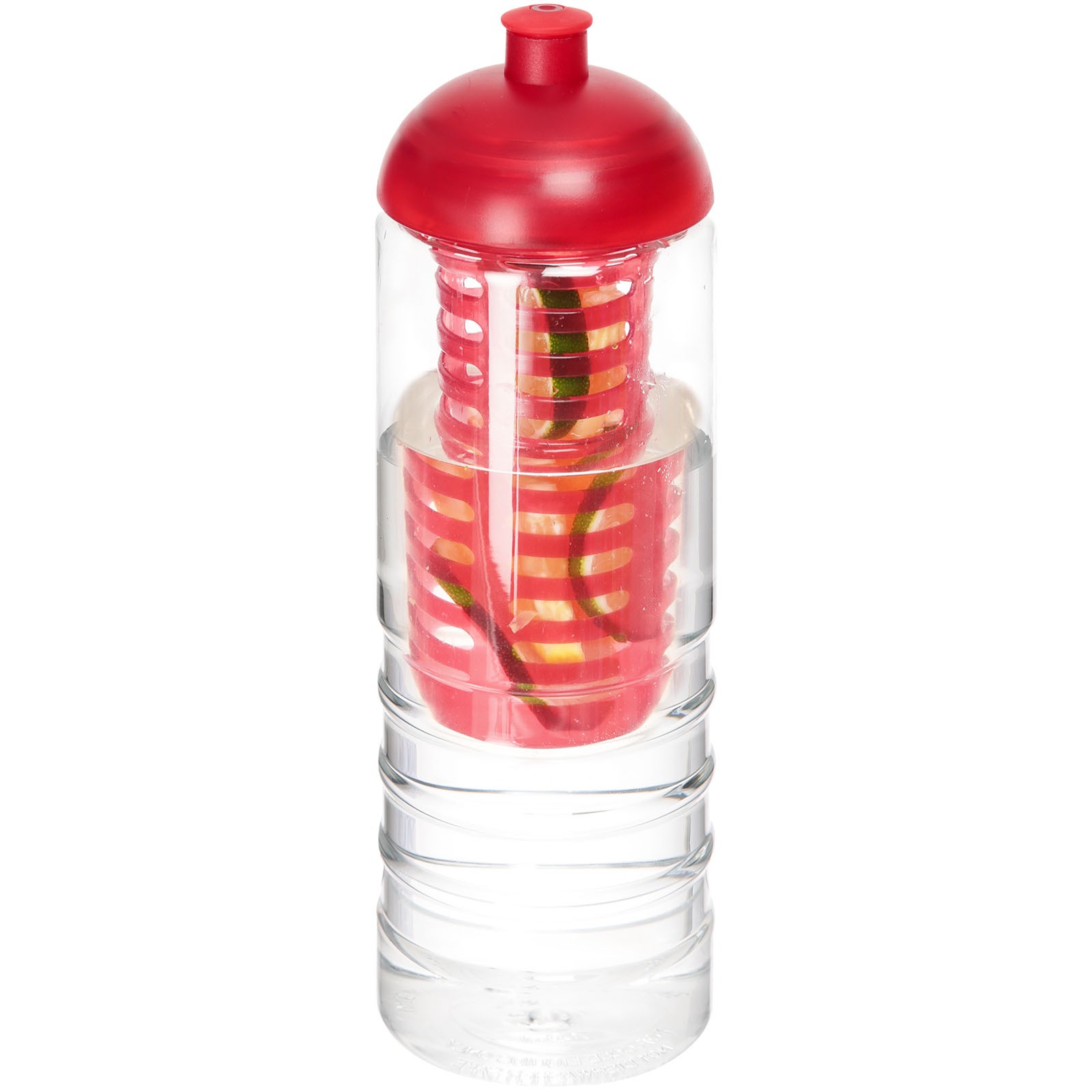 H2O Active® Treble 750 ml dome lid bottle & infuser - Transparent / Red