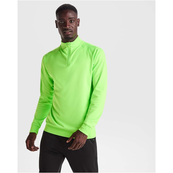Epiro 200 g/m² Half-Zip Sweatshirt Unisex - fluorrosa / XL