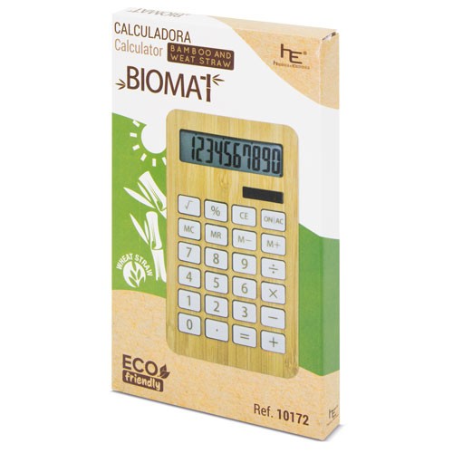CALCULATRICE BAMBOU/FIBRE DE BLÉ "BIOMAT"