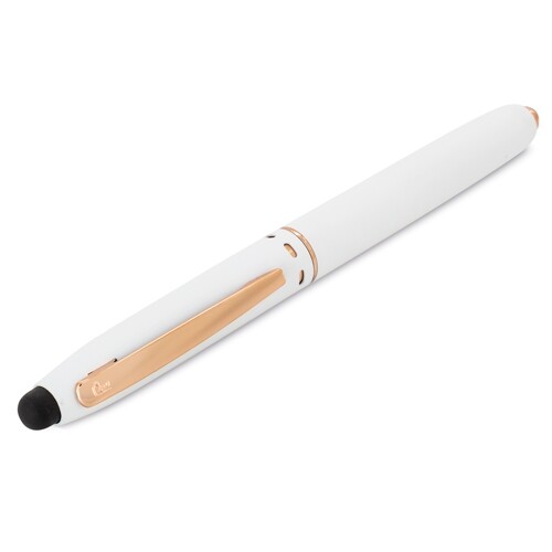 STYLO MÉDICAL ROLLER AVEC LAMPE TORCHE PIERRE DELONE “ENT” - Blanc