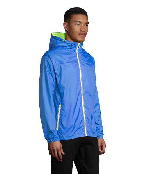 SKATE LINED WINDBREAKER - Royal / Neon YellowS